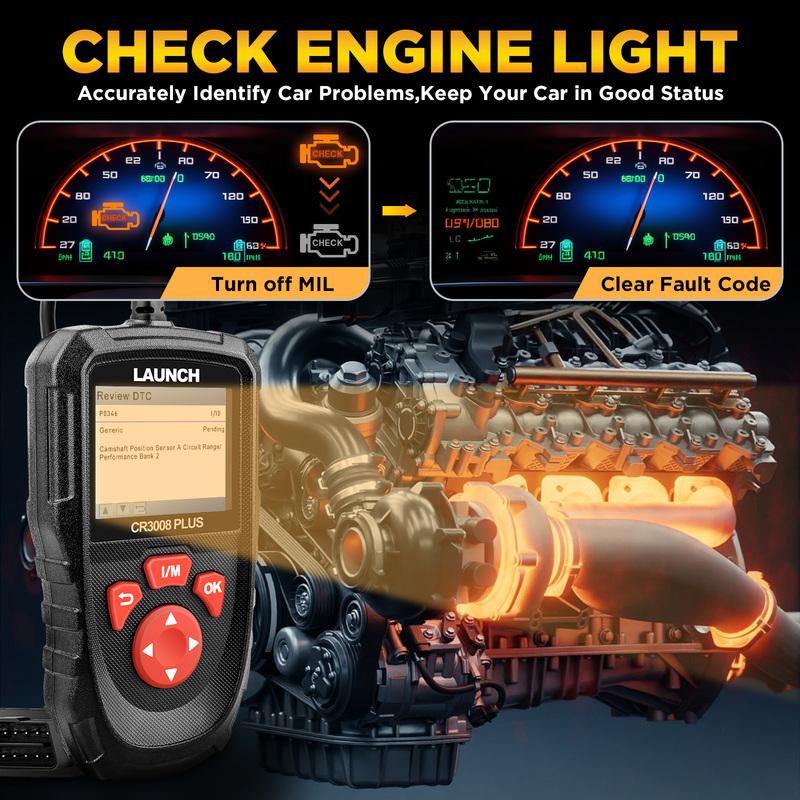 LAUNCH CR3008 PLUS OBD2 Сканер Диагностические Инструменты Двигателя и Аккумулятора Автомобильный Считыватель Кодов Сканирование Бесплатное Обновление Онлайн На Всю Жизнь