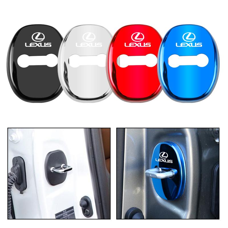 DJSZ3 Car Door Lock Buckle Decorative Cover Rust Proof Protective Cover Valve Stem For Lexus F-SPORT ES RX NX LS UX LM LX GX LC RZ IS
