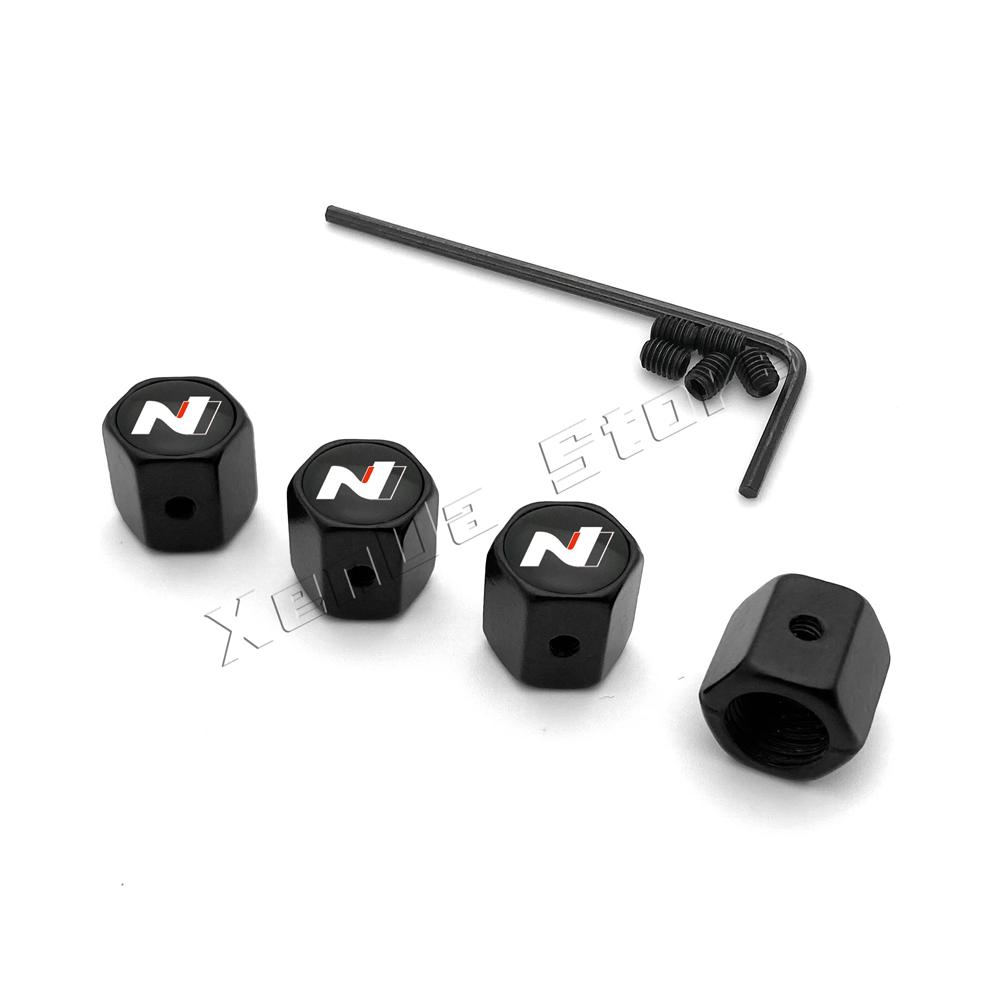 Car Wheel Tire r93 Valve Caps Stem For Hyundai N Line i20 i30 Sonata Tucson Azera Elantra Veloster Kona Santa FE NLine Accessories