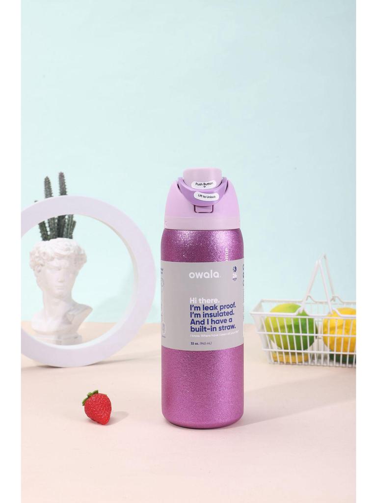Owala Изолированная спортивная бутылка для воды из нержавеющей стали - Креативная, Модная, Портативная чашка для фруктов