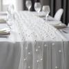 Household Luxury Wedding Table Runner Semi-Transparent Multi-color Gauze Tablecloth Romantic Long Table Runner Home Decoration