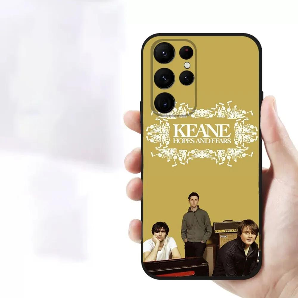 Music K-KEANE Phone Case For Samsung S23,23,22,30,21,10,9,Note20 Ultra,Lite,Ultra,5G,Plus,FE,Black Soft Case