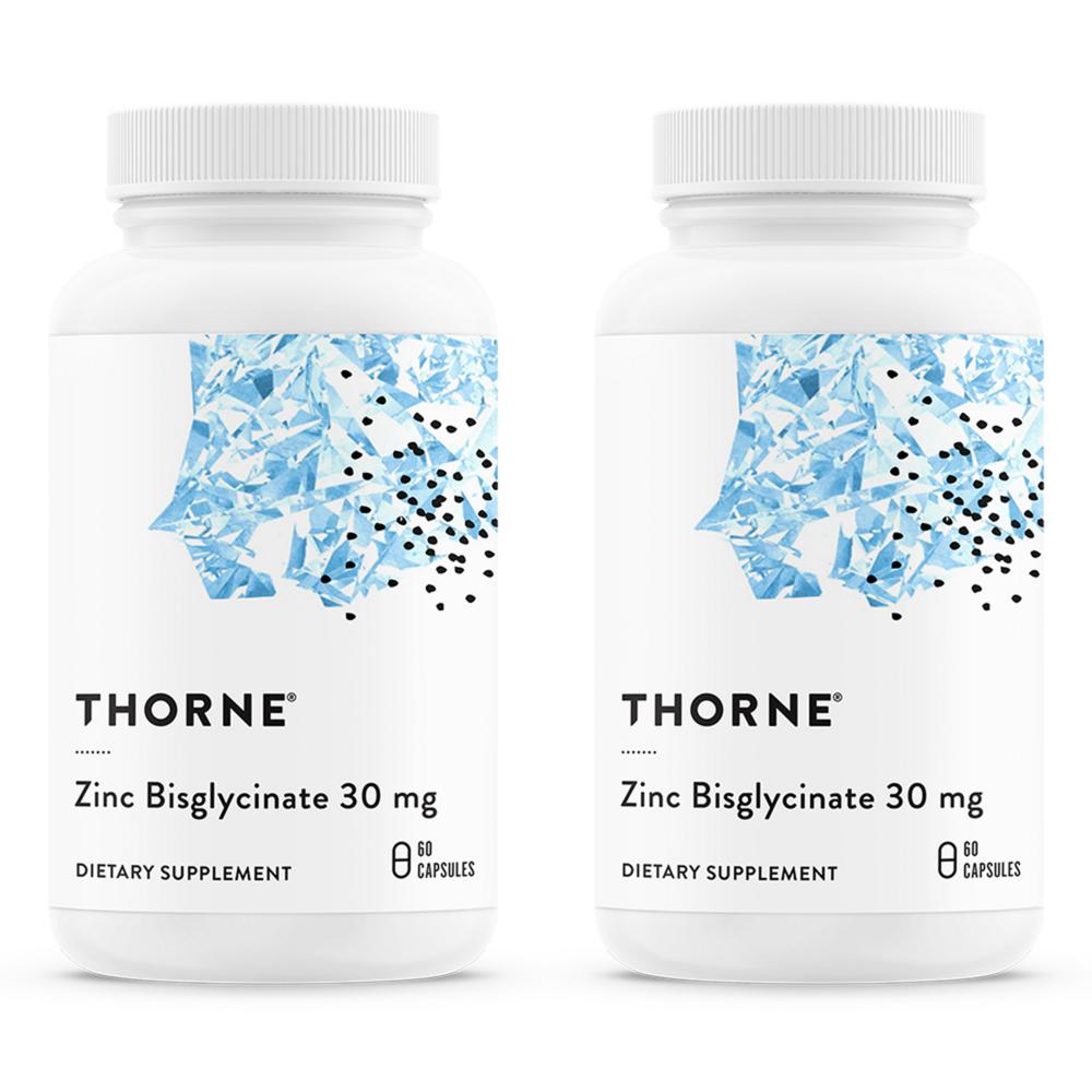 Thorne Research Цинк Биглицинат 30 мг Капсулы 2 шт 60 Таблеток