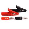 4Pcs 55mm Alligator Clip + 4mm Banana Plug Test Probe Plug Cable Clips Multimeter Pen Cable Probes Crocodile Clip