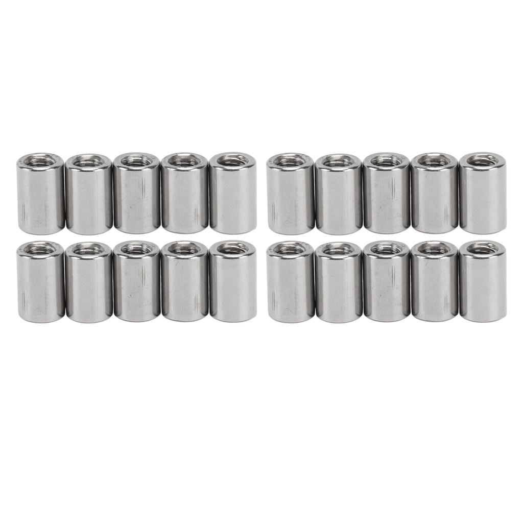 20 шт. Соединительная гайка круглая из нержавеющей стали стержень соединительная гайка M6 внутренняя резьба крепеж