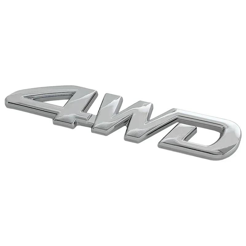 3d Metal 4WD Logo Rear Boot Trunk Badge Emblem Tailgate Car Sticker Decals for Toyota RAV4 Accessories