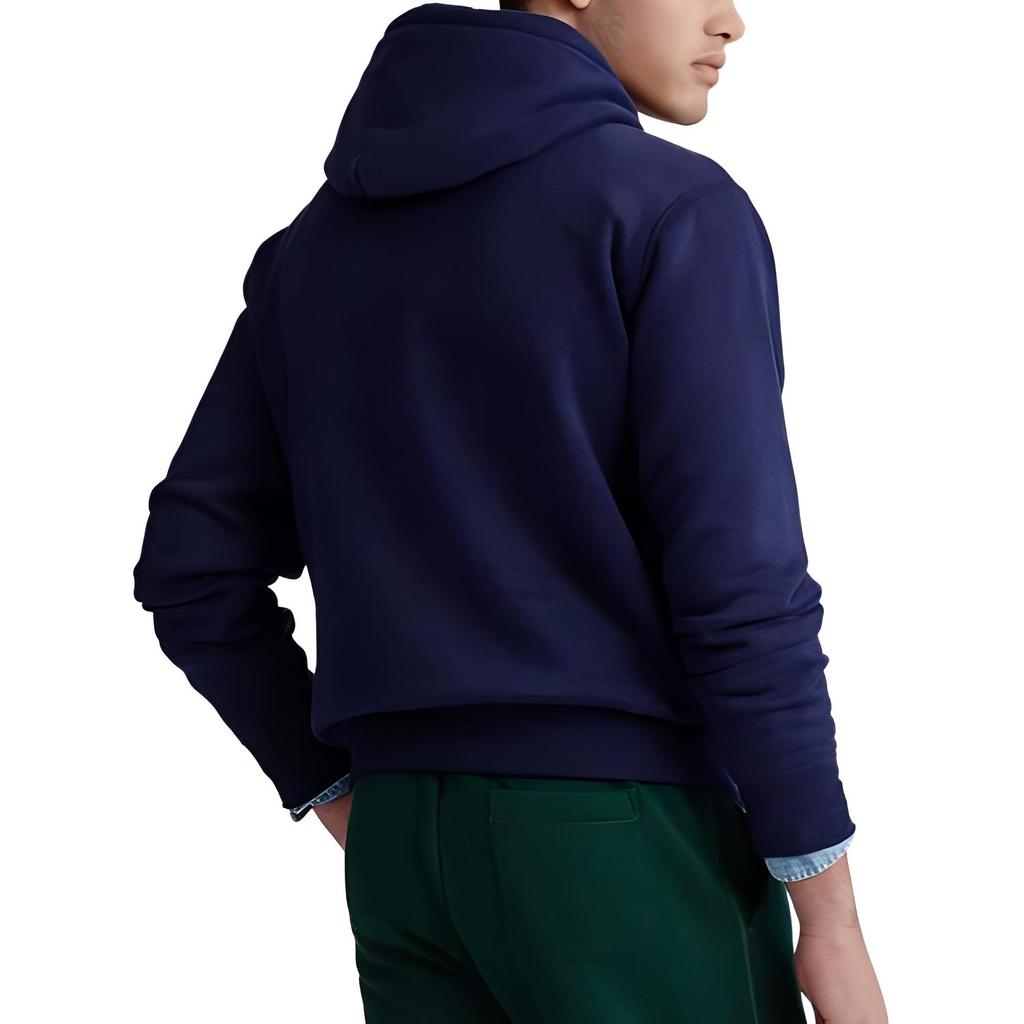 Polo Ralph Lauren FW23 Флисовый свитшот с капюшоном и длинным рукавом с нашивкой для мужчин, свитшот, темно-синий 710763795-001