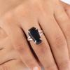 Natural London Blue Topaz Gemstone 925 Sterling Silver Jewelry Handcrafted Ring RR-40-7