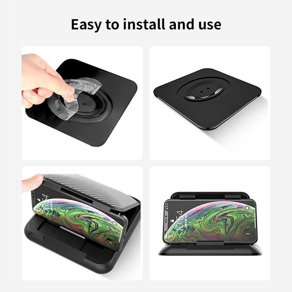 Автомобильный держатель для телефона, универсальное крепление для телефона на приборную панель автомобиля, противоскользящий коврик, силиконовая присоска, регулируемая поддержка для 3,5-7 дюймов