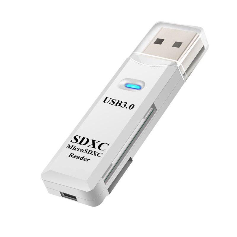 FONKEN USB-устройство для чтения карт памяти 3,0 TF SD-устройство для чтения карт памяти 2 в 1, адаптер для устройства чтения карт памяти, ПК, ноутбука, устройство чтения смарт-карт памяти, адаптер MicroSDXC Rider
