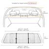 Защитная решетка для собак в машину, большая, ворота для собак, защитная сетка для домашних животных, железная сетчатая защита-барьер для багажника автомобиля, ширина 16 дюймов, перегородка-сетка для собак в машину
