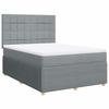 Maison Exclusive - Sommier à lattes de lit avec matelas Gris clair 140x190cm Tissu