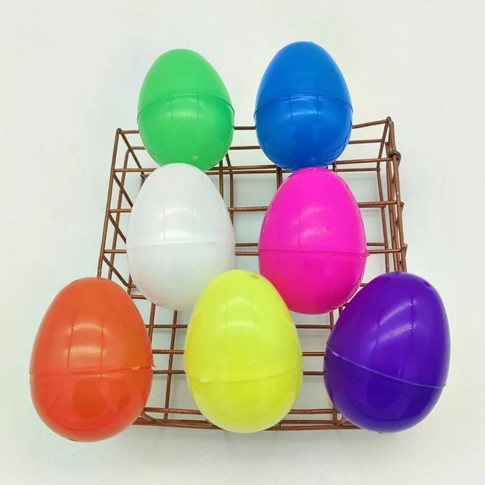 6Pcs Party Supplies Fillable Easter Eggs Favors Happy Easter Openable Egg Toys Plastic Easter Egg
