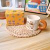 Cute Cartoon Sesame Cat Hakimi Underglaze Colored Ceramic Cup Mug Breakfast Cup Coffee Cup Gift