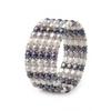 Bracelet - PEARLS &amp; COLORS - Pearls &amp; Colors - Perles d'eau douce 3-4 mm - Argent 925 - 5 rangées ajustable