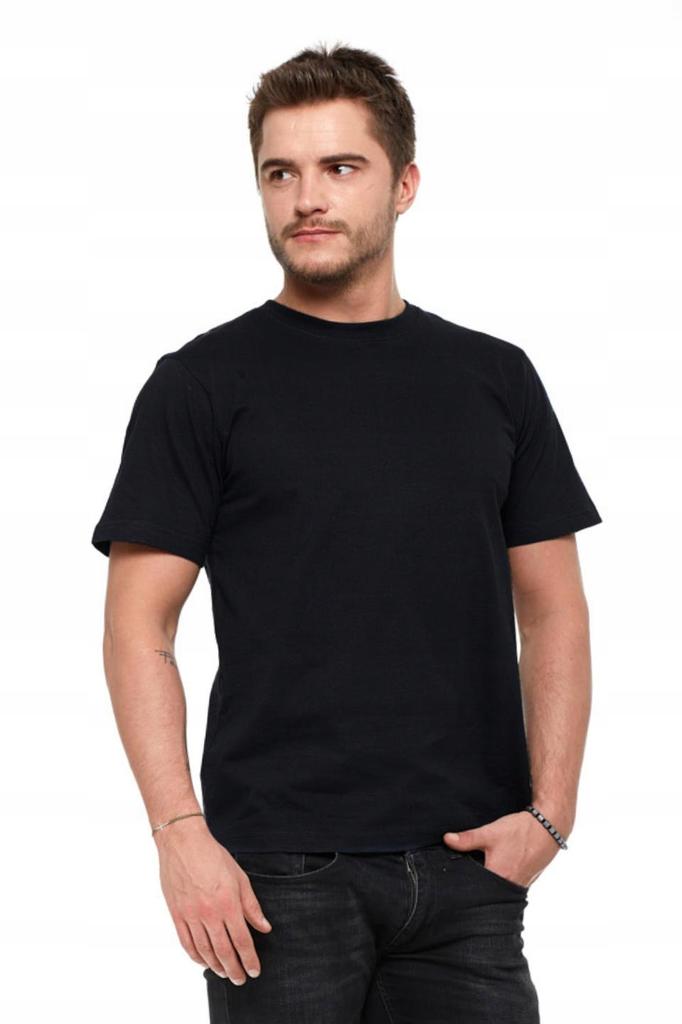 T-Shirt Men's Cotton Short Sleeve 4XL Black