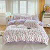 Flower Botanical Duvet Cover Set 3pcs Floral Bedding Set for Kids and Adults Comforter Covers Pillowcases, Washable Home Textil