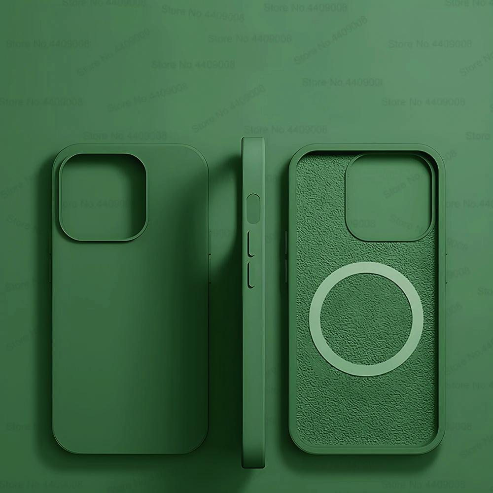 For Magsafe Liquid Silicone Magnetic Case For For Iphone 16 15 14 13 12 11 Pro Max 16 14 15 Plus Wireless Charging Back Cover