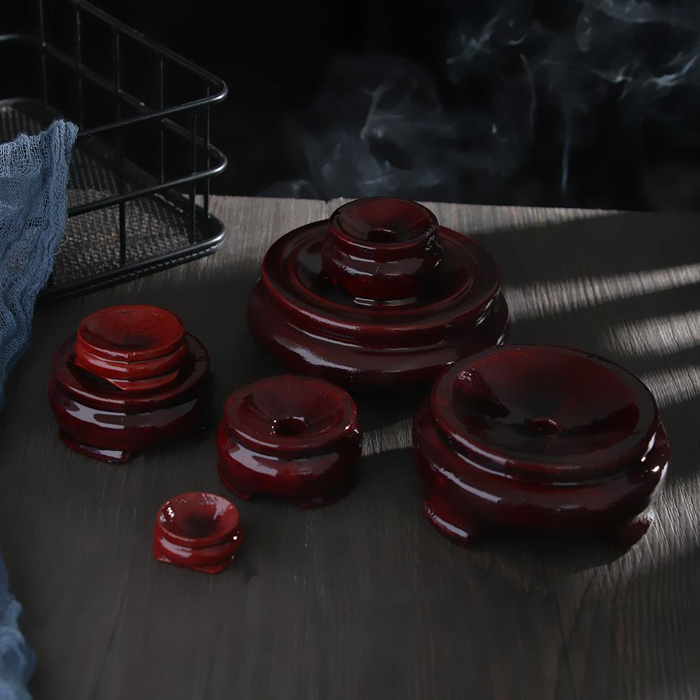 Fixed Seat Home Decoration Wood Holder Statue Pedestal Miniature Display Stand Crystal Ball Base