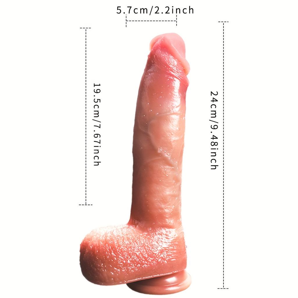 9.48-inch Thrusting Dildo Vibrator with 10 Thrusting & 10 Vibrating Modes,Remote Control.Ideal for G-Spot & Anal Stimulation.Suitable for Men,Women