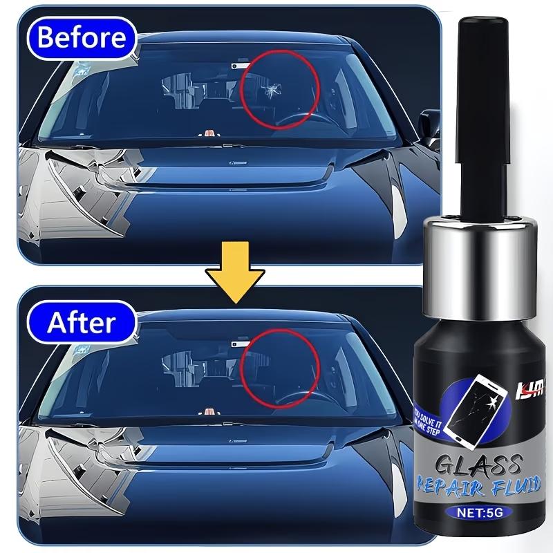 KJM Universal Glass Crack Repair Fluid with Free Plastic Shovel, Quick Fix Resin for Car Windshield Phone Screen Household Glass