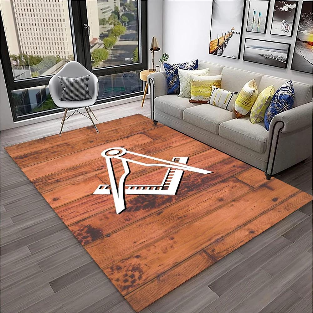 Masonic Freemasonry Illuminati Ring Carpet Rug for Home Living Room Bedroom Sofa Doormat Decor,Kid Area Rug Non-slip Floor Mat