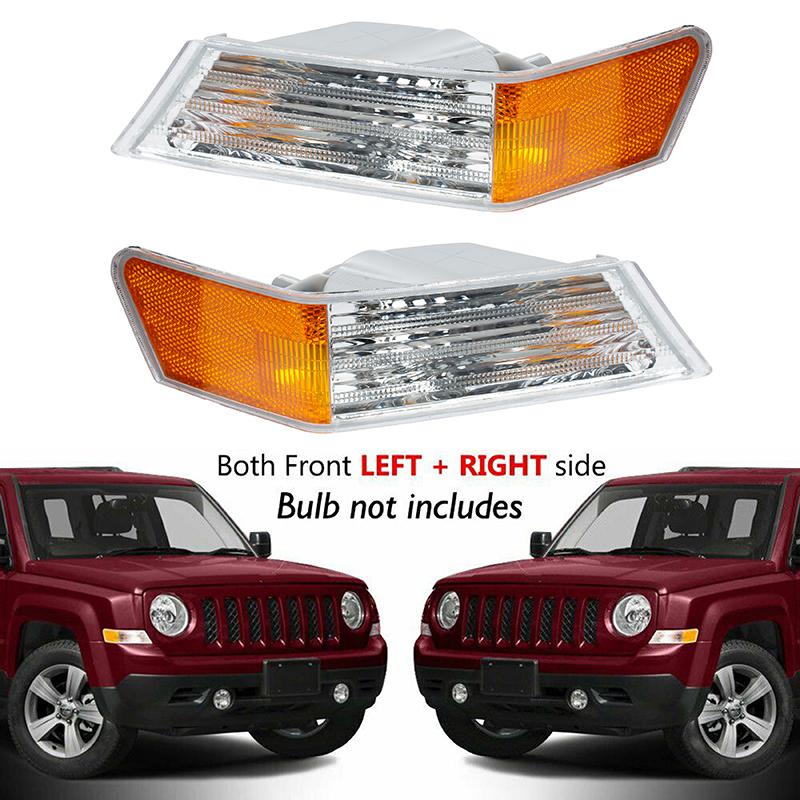 For Jeep Patriot 2007-2017 Front Turn Signal Corner Light Indicator Blinker Lamp Assembly Parking Light Housing Replacement Car Accessories