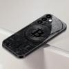 Черный закаленный стеклянный чехол для телефона Bitcoin, подходящий для Samsung Galaxy S26 S25 S24 S22 S21 S20 FE/Ultra/Plus, противоударная задняя крышка