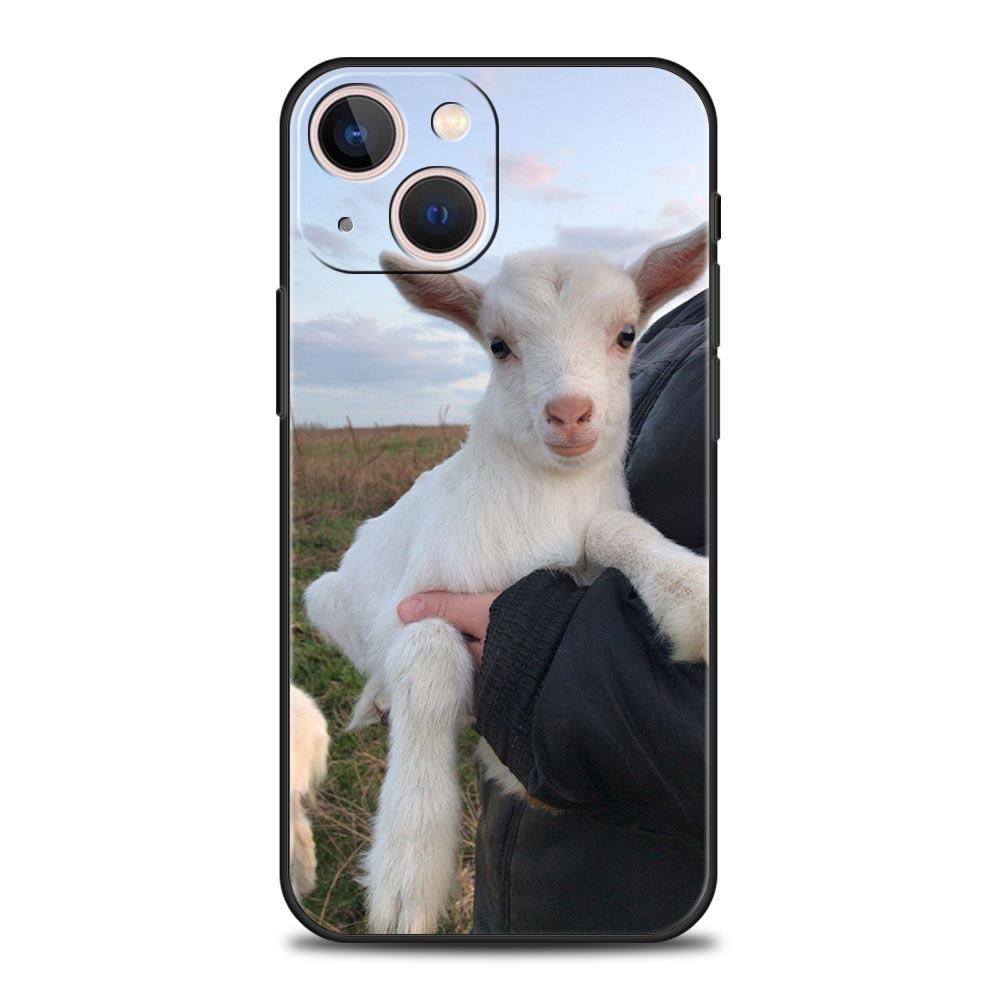 Мультяшный милый козлик Чехол для телефона iPhone 16e 15 14 13 12 11 Pro Max XS X XR SE 7 8 Plus Чехол iPhone 16 Мягкая ТПУ Крышка