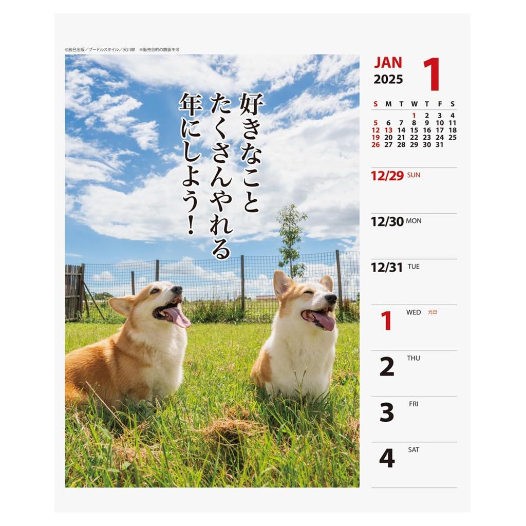 2025 Корги Сенрю (Еженедельно) Календарь №027