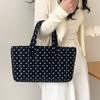 South Korea Ins Style New Wave Dot Design Handbag Large-capacity Literary Casual Niche 100