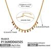 2026 Trending Geometric  Choker Necklace for Women Stainless Steel Gold Plated Pastel Beaded Chain Minimalist Party Jewelry