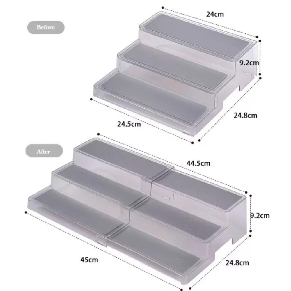 Видимая расширяемая полка для специй Регулируемая настольная полка-дисплей для косметики