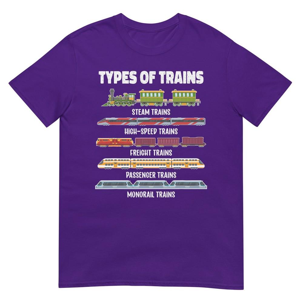 Types Of Trains Steam Locomotive Toddler Kids Boystrains Tshirt