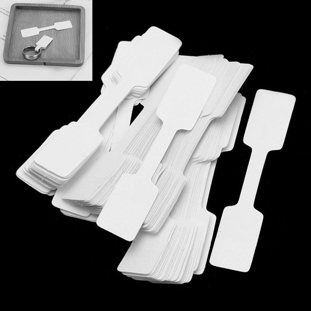 White Jewelry Sticky Bracelet Stickers Paper Price Labels Display Tags Ring Sticker Hang Size