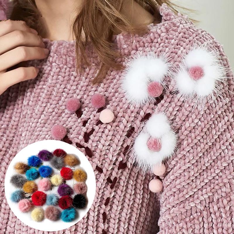 5 шт. пушистый меховой шарик, цветной помпон, искусственный меховой шарик для шапок, обуви, сумок, одежды, украшений, сделай сам, аксессуары для рукоделия