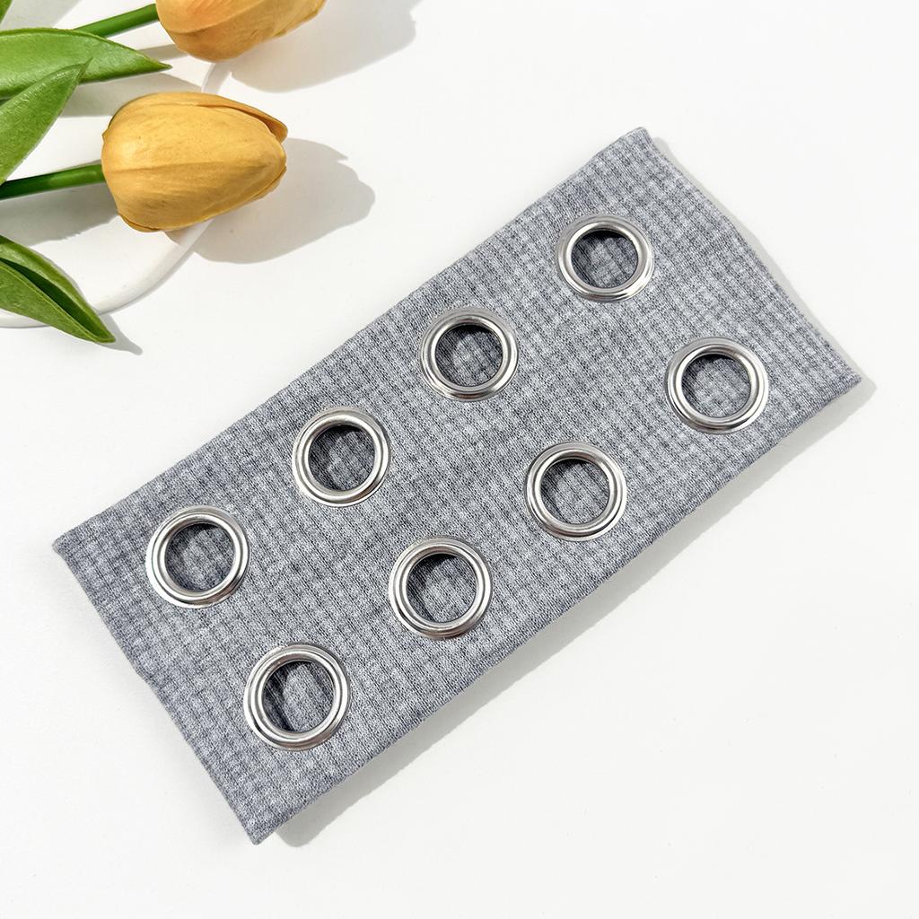 Hip-Hop Punk Hollowed-Out Metal Wide Edge Headband Retro Elastic Band Unisex Sweet Cool for Men And Women