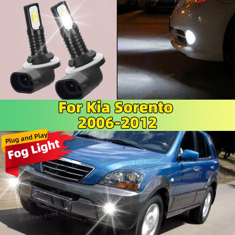 Для Kia Sorento 2006 2007 2008 2009 2010 2011 2012 2 шт. Светодиодная лампа Автомобильный передний противотуманный фонарь 20000 лм Ультраяркий Высокое качество