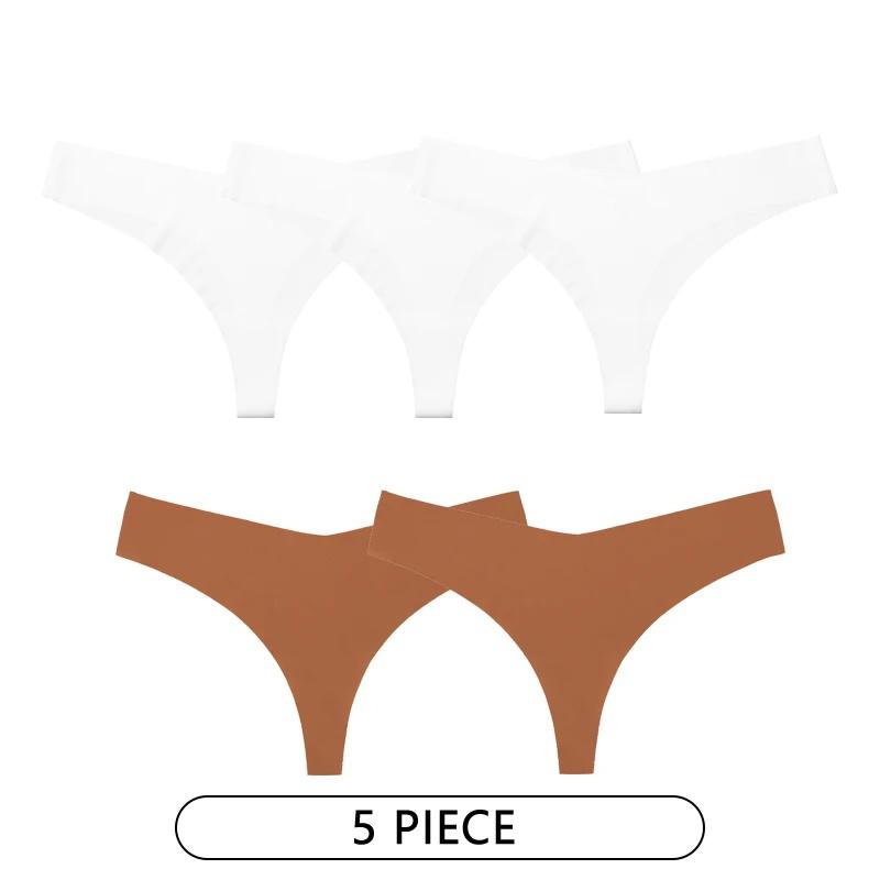 CINOON 5 шт./лот, женские сексуальные трусики из ледяного шелка с низкой талией, нижнее белье без следов, стринги, женские стринги, дышащее нижнее белье, искушение, нижнее белье