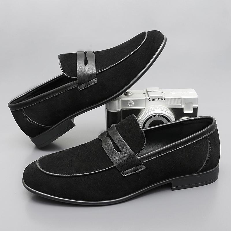 Весенняя мода замшевые мужские повседневные туфли удобные туфли на плоской подошве мужские туфли без застежек модные новые легкие мужские ленивые роскошные брендовые туфли-лоферы