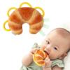 Shaol Wakka Rattle with Bell 0 Years Old Baby Newborn Educational Toy First Toy Toy Present Gift Teething Hardener Shape Like the S11050 (Croissant /