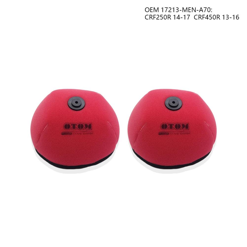OTOM Motorcycle Air Filter Intake Cleaner Dual Foam Layer Sponge For HONDA CRF250R CRF450R 2004-2024 Air Filter Element