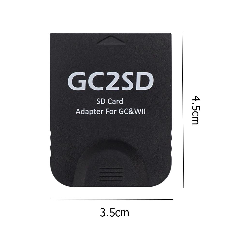 GC2SD Memory Card Slot Adapter for Micro SD Lightweight Plug and Play for GameCube Wii Game Consoles Reader Adapter for SD Card