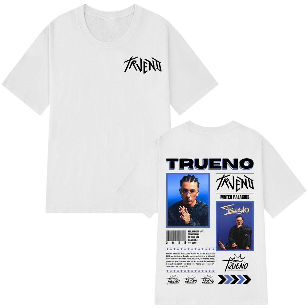 2025 Rapper Trueno Album Tour Merch Tshirt Men Women Short Sleeve Tee Shirt Streetwear 100 Pure Cotton Leisure Tshirt Y2k