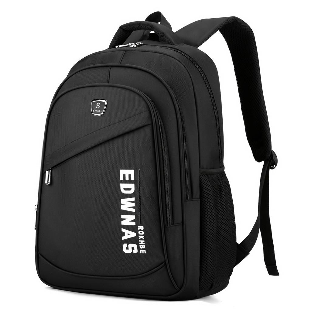 Printed Simple Letter Backpack With Large Capacity For Men Business Computer Bag