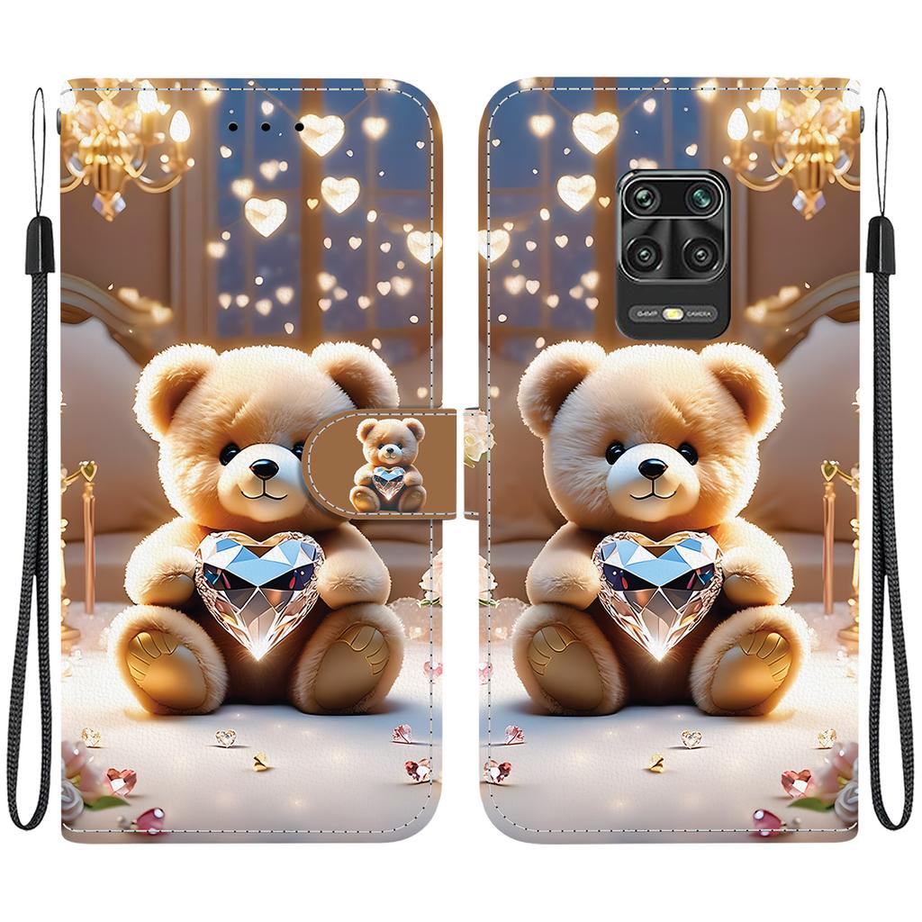 Чехол-книжка из искусственной кожи ручной работы для Xiaomi Redmi Note 10 Lite, противоскользящая противоударная крышка с ремешком на запястье и дизайном в виде сердца/розы/кошки