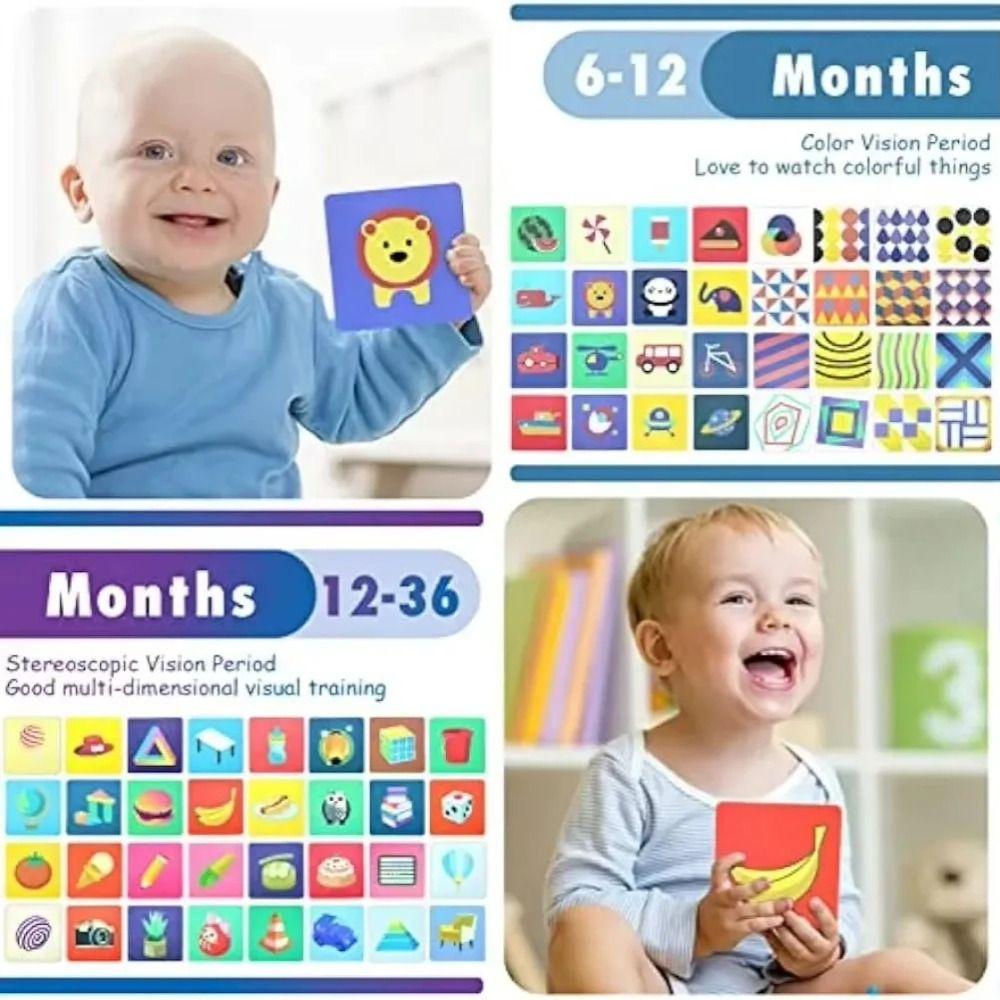 Montessori Baby Visual Stimulation Cards Sight Games Baby Flash Cards  Visual Development