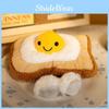 Toast Fried Eggs Plush Breakfast Toy With Face Girls Bedroom Gift Decoration