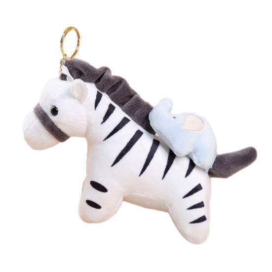 Плюшевый кулон-кукла, тип с вытягиванием, дизайн зебры, слона, пчелы, акулы, декоративный подвес в виде животного, украшение для кошелька