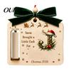 Holiday Money Gift Box for Students Personalized Letter Christmas Holder Cash, Wooden Alphabet Hanging Cash Creative Birthday Party Ornament